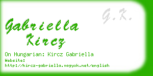 gabriella kircz business card